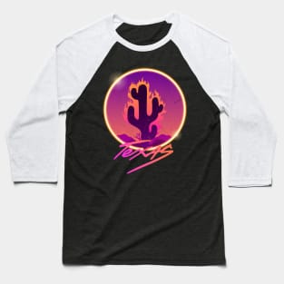 Texas burning Cactus Baseball T-Shirt